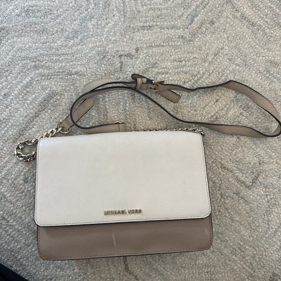 Michael Kors Beige and Brown Shoulder Bag - Picture 2 of 4